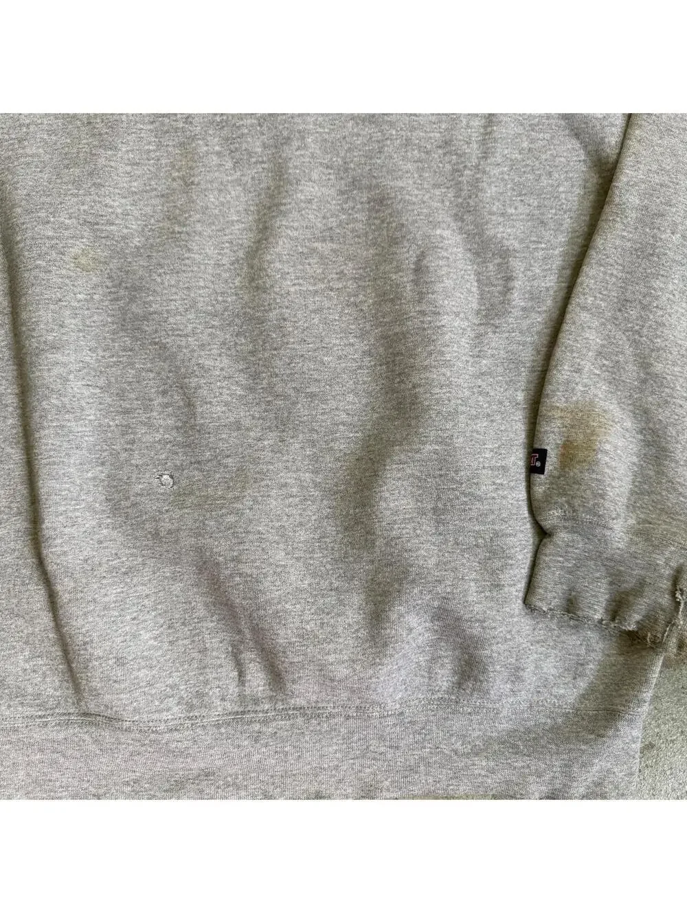 Vintage 90s Nike Embroidered Logo Grey Distressed Crewneck Sweatshirt